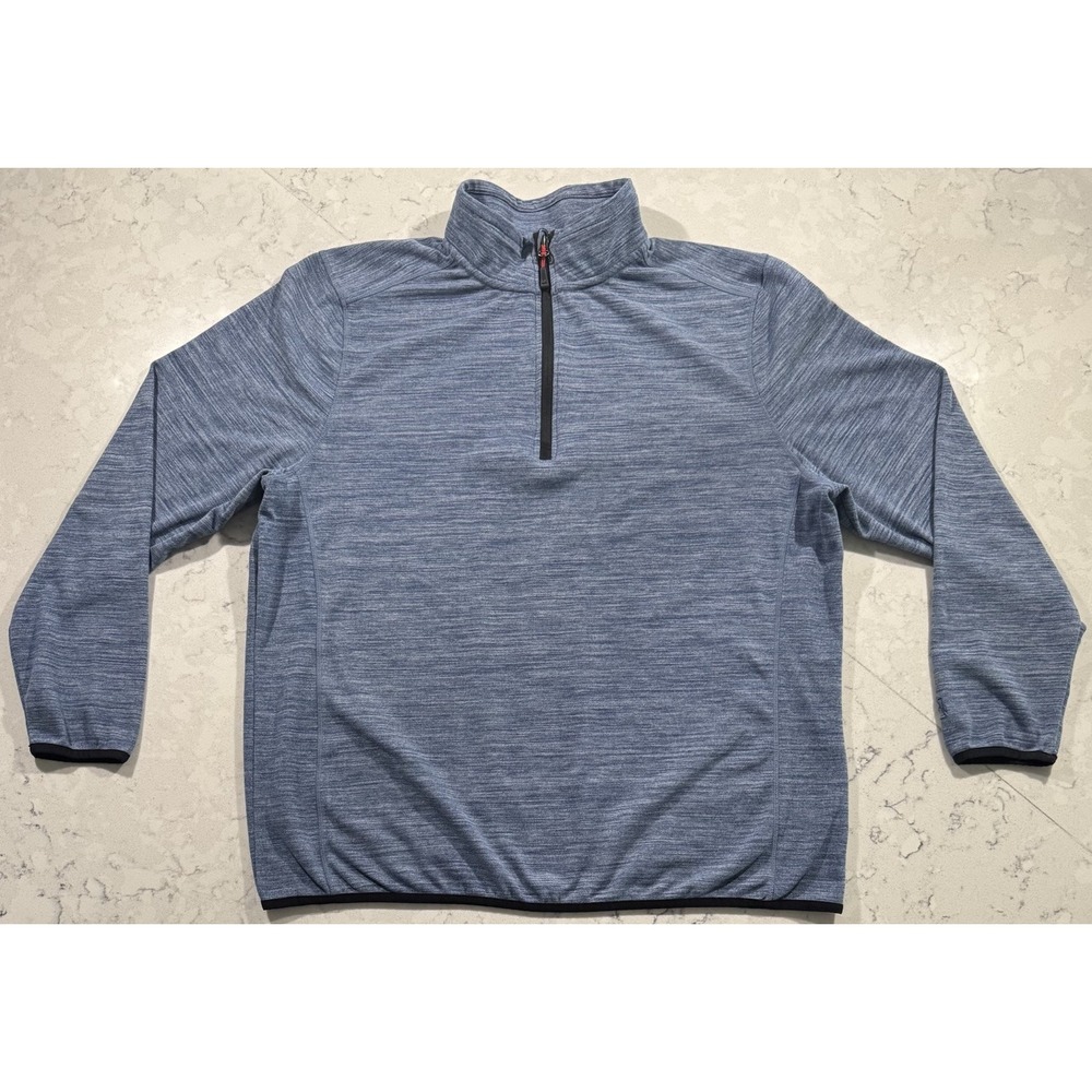 Avalanche Outdoor Supply Quarter Zip Pullover Mens XL Blue Heather Fleece